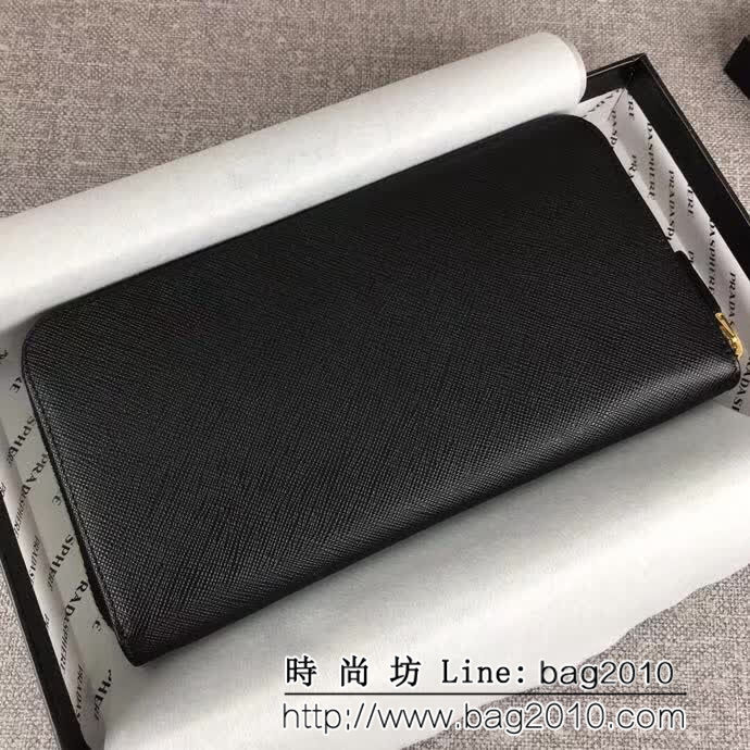 PRADA普拉達 官網同步 簡單時尚 專櫃新款 單拉鏈錢包 1ML506 DD1013